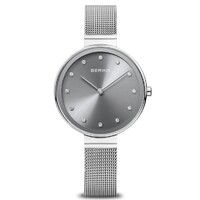 Classic Collection Grey Womens Watch With Silver Milanese Strap By BERING image