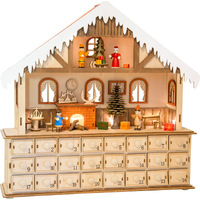 39cm Christmas Living Room Advent Calendar With LED Lights image