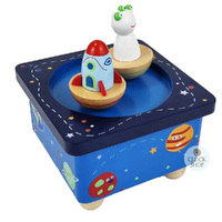 Space Music Box with Spinning Rocket and Alien (Twinkle Twinkle Little Star) image