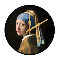 45cm Girl With A Pearl Earring Silent Modern Wall Clock By CLOUDNOLA image