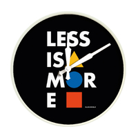45cm Bauhaus Collection Less Is More Black Silent Wall Clock By CLOUDNOLA image