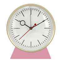 13.5cm Bloke Pink Silent Analogue Alarm Clock By CLOUDNOLA image