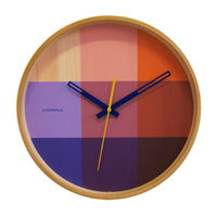 30cm Riso Collection Red & Blue Silent Wall Clock By CLOUDNOLA image