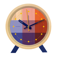 15cm Riso Collection Red & Blue Silent Analogue Alarm Clock By CLOUDNOLA image