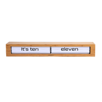 65cm Texttime Collection Bamboo Flip Wall Clock By CLOUDNOLA image