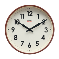 30cm Factory Collection Brown & Ivory Silent Wall Clock By CLOUDNOLA image