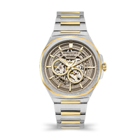 Silver/Gold Skeleton Automatic Watch with Silver Bracelet Band BY KENNETH COLE image