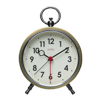 15cm Factory Collection Gold Silent Analogue Alarm Clock By CLOUDNOLA image