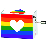 Modern Designs Hand Crank Music Box- Rainbow & Heart (Over The Rainbow) image