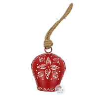 28cm Metal Bell On Rope- Red image