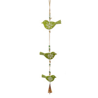 71cm Birds Hanging Decoration- Green image