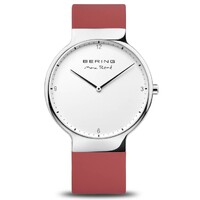 Max Rene Collection Mens Watch With Red Silicone Band By BERING image