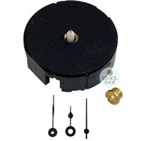 German Round Small Carriage Clock Quartz Movement - 7mm Shaft (Suits Dials 0-1mm Thick) image