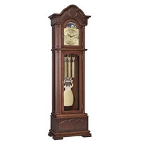 206cm Walnut Grandfather Clock with Triple Chime & Moon Dial By AMS image