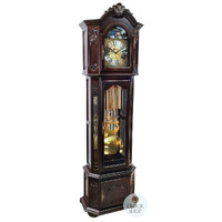 219cm Dark Oak Grandfather Clock With Westminster Chime & Moon Dial image