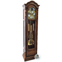 205cm Rustic Oak Grandfather Clock With Westminster Chime & Moon Dial image