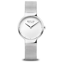 Max Rene Collection White & Silver Ladies Watch With Milanese Band By BERING image