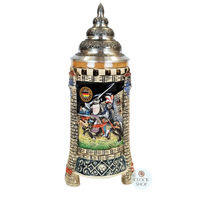 Medieval Jousting Knights 3 Footed Beer Stein 0.5L BY KING image