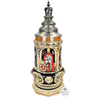 The King's Beer Stein With Pewter Crown On Lid 0.75L BY KING image