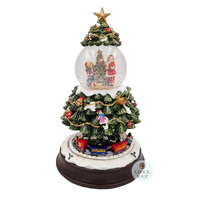 28cm Musical Snow Globe With Christmas Tree & Moving Train image