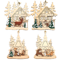 10cm Wooden 3D Hanging Decoration- Assorted Designs