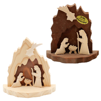 10cm Wooden Nativity Decoration- Assorted Designs image