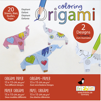Colouring Origami- Elephant image