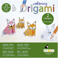 Colouring Origami- Fox image