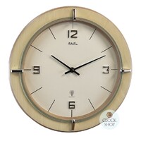 29cm Natural Round Wall Clock By AMS image