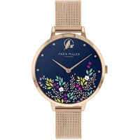 Gold Floral Dial Mesh Band By SARA MILLER image