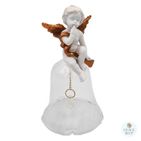 11cm Angel On Glass Bell Decoration image