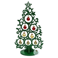 30cm Green Christmas Tree with Colourful Baubles image