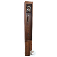 189cm Walnut Modern Skeleton Floor Clock With Bell Strike By HERMLE image