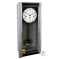 53.5cm Silver 8 Day Mechanical Chiming Wall Clock By HERMLE image