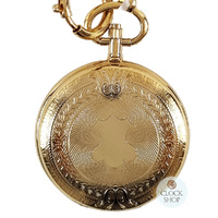 41mm Gold Unisex Pocket Watch With Aztec Etch By CLASSIQUE (Arabic) image