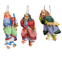 15cm Witch With Checkered Apron- Assorted Designs