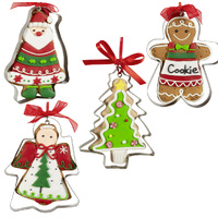 10cm Gingerbread Cookie Hanging Decoration- Assorted Designs image