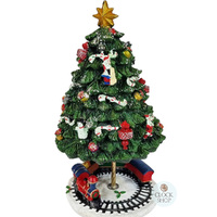 20cm Rotating Musical Christmas Tree With Decorations (We wish you a Merry Christmas) image