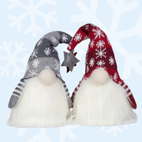 20cm LED Gnome With Snowflake Beanie- Assorted Colours image