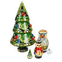 Christmas Tree Russian Dolls- 15cm (Set Of 4) image