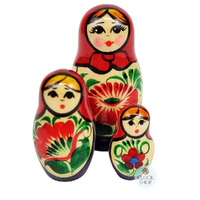 Kirov Russian Dolls- Red Scarf & Purple Dress 7cm (Set Of 3) image