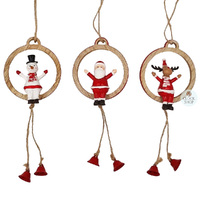 22cm Figurine On Wooden Swing Hanging Decoration- Assorted Designs image