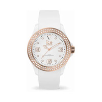 Star Collection White/Rose Gold Watch with White Dial with Swarovski Crystals By ICE image