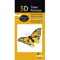 3D Paper Model- Coloured Butterfly image