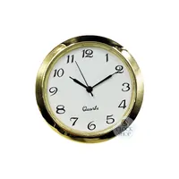 5cm Gold Clock Insert With White Dial & Arabic Numerals