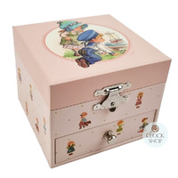 Children & Boat Musical Jewellery Box With Dancing Horse (Mozart- A Little Night Music) image