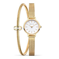 Gift Set- 22mm Classic Collection Gold Womens Watch With Bracelet By BERING image