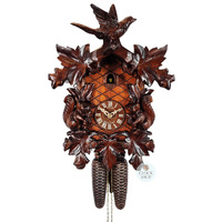 Bird & Squirrels 8 Day Mechanical Carved Cuckoo Clock 37cm By SCHNEIDER image