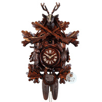 After The Hunt 8 Day Mechanical Carved Cuckoo Clock 37cm By SCHNEIDER image