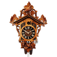 Ivy Vine & Birds 8 Day Mechanical Carved Cuckoo Clock 51cm By SCHNEIDER image